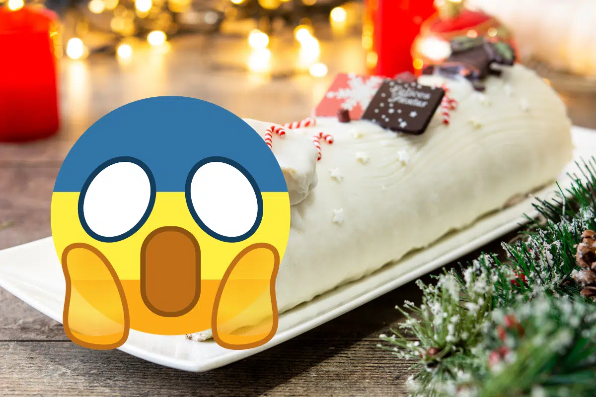 Buche de Noël blanche