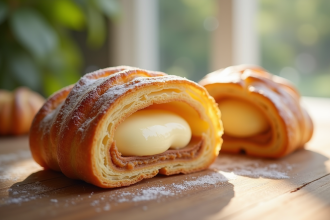 ParisBrest coupé pour voir la crème praline